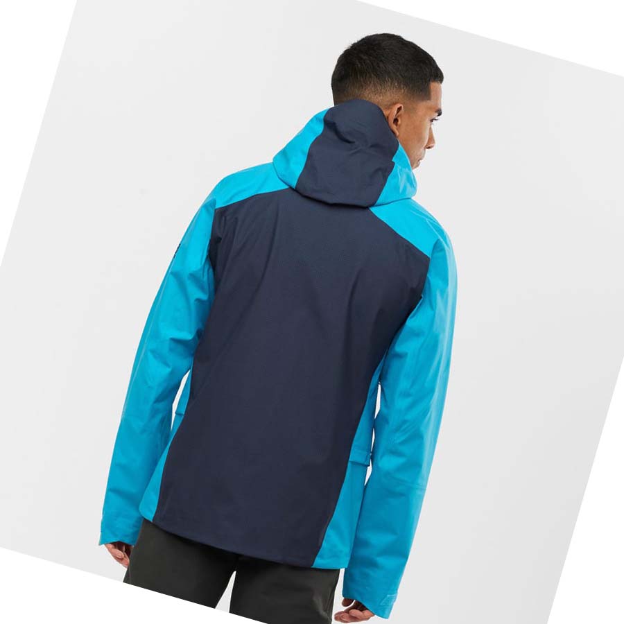 Chaquetas Salomon OUTPEAK GORE-TEX WATERPROOF 3L Hombre Azules | MX 3277MQZ